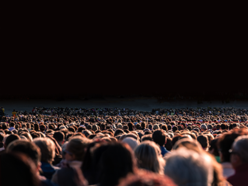 crowd of people at night