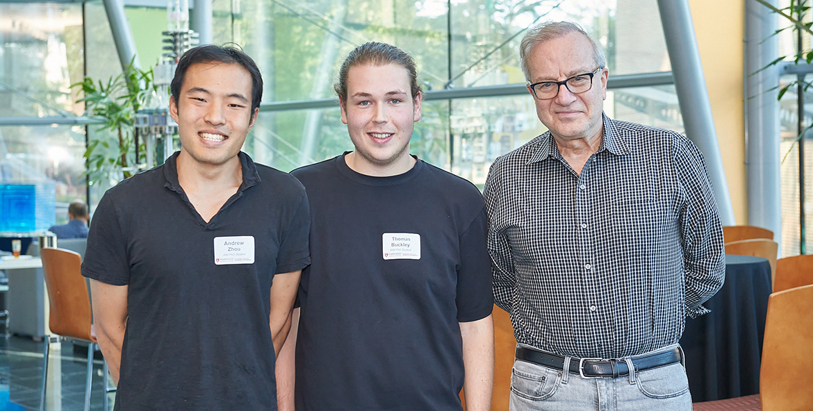 From left: Andrew Zou, Thomas Buckley, and Zak Kohane