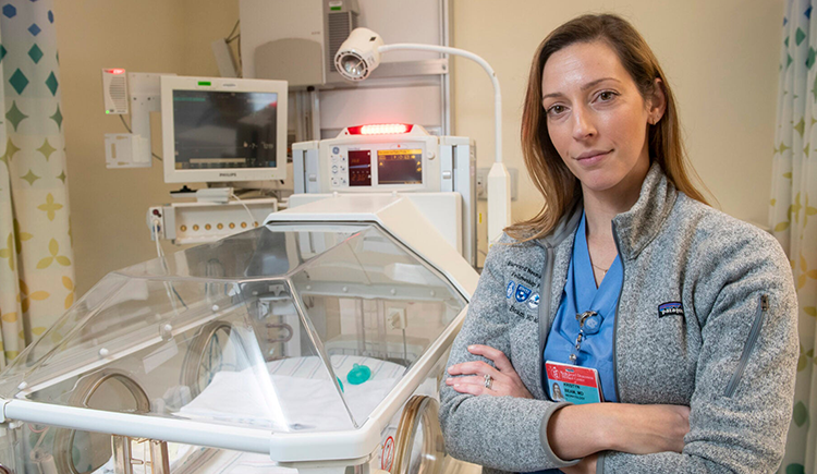 Study coauthor Kristyn Beam in NICU