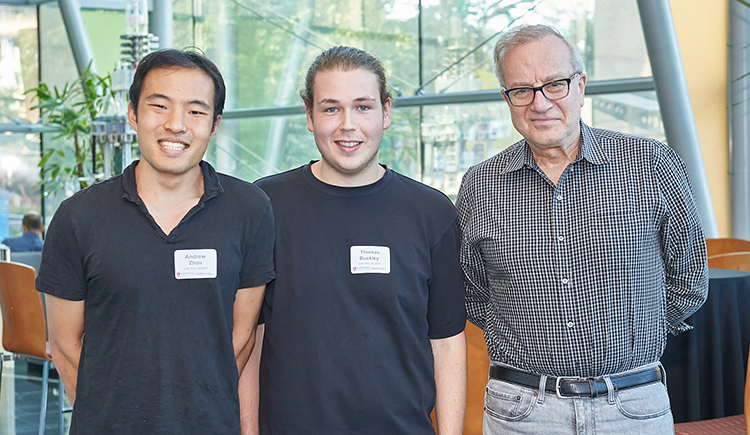 From left: Andrew Zou, Thomas Buckley, and Zak Kohane